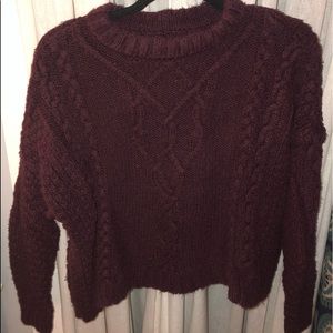 Aerie burgundy comfy sweater